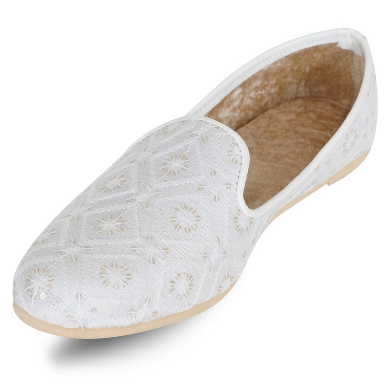 Image of DFR Men Ethnic Jutti Wedding Kurta Loafer Shoe Juti,Cushioned Comfortable Shoe Juti