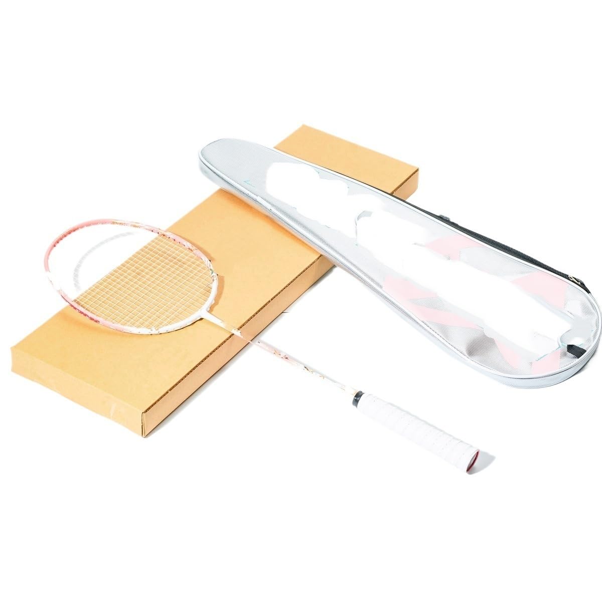 Badminton Set Racchetta da Badminton in Fibra di Carbonio 92 g, Racchetta Max 30 libbre, Singola/Doppia, Sport all'Aria Aperta