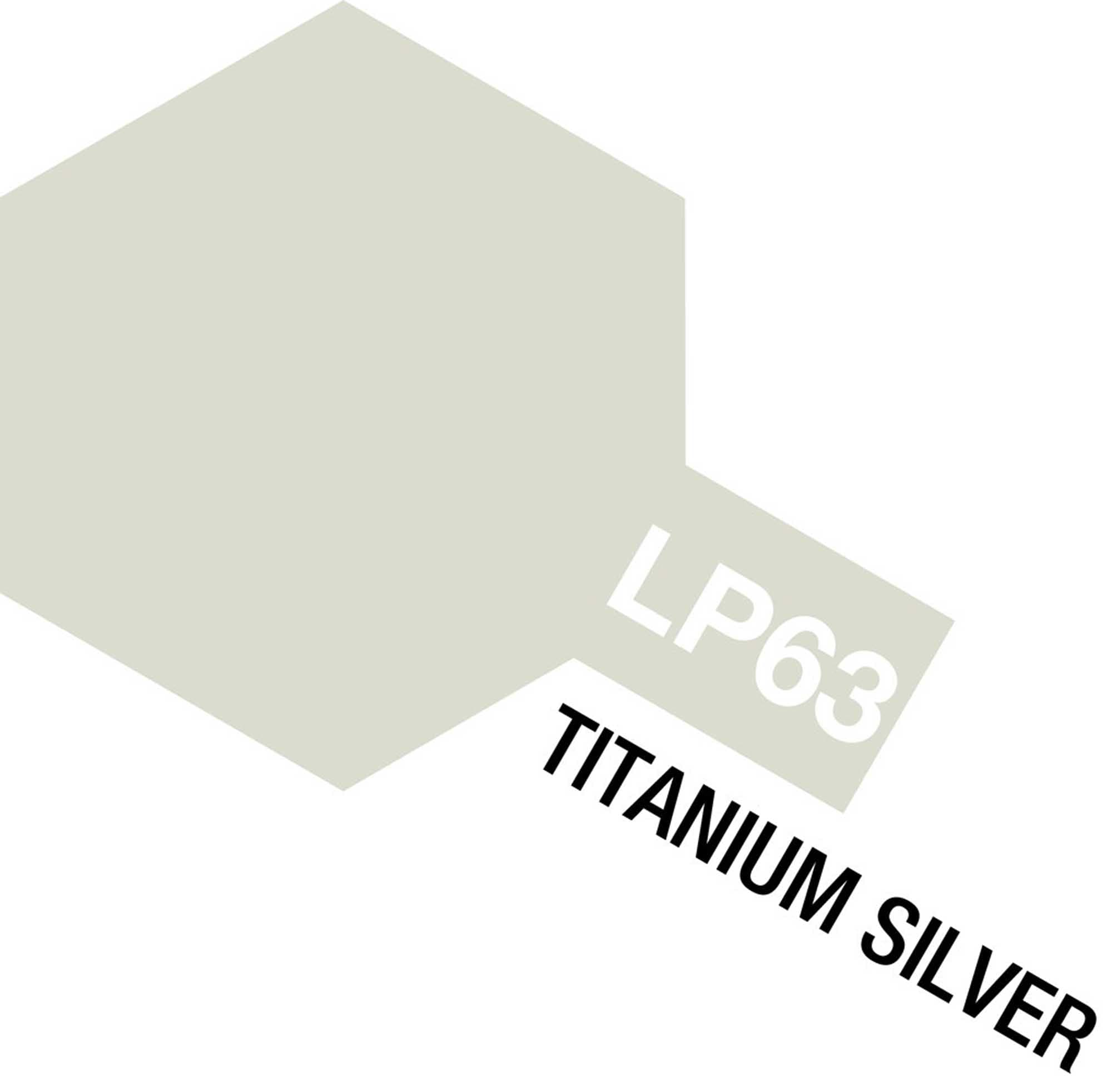 TAMIYALacquer Paint LP-63 Titanium Silver 10 ML TAM82163 Lacquer Primers & Paints