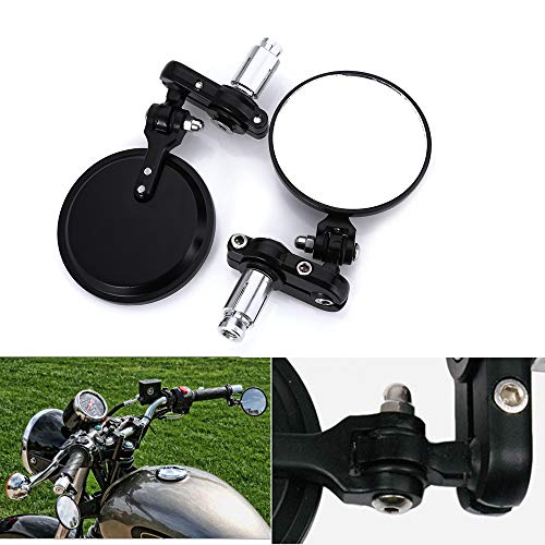 Amazon | ELIFEPARTS 汎用バイクミラー バーエンドミラー 左右セット
