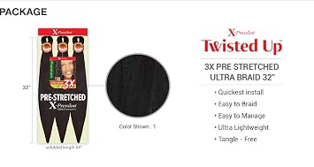 Outre Synthetic Pre Stretched ULTRA BRAID - XPRESSION 3X 32 (Color:4) 1-PACK