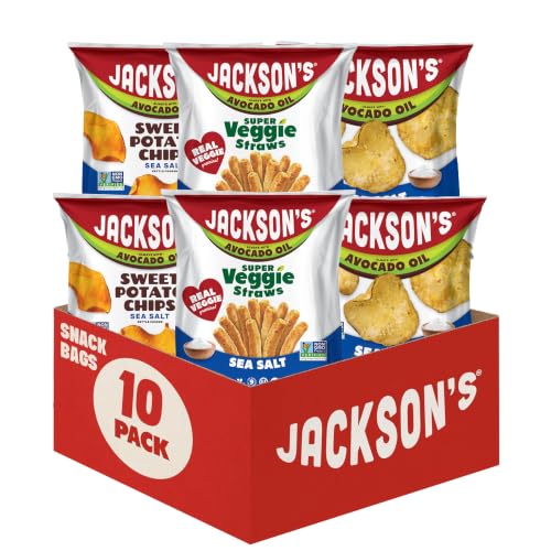 Jackson's Mixed Snack Variety Pack, Avocado Oil (1oz &amp; 1.5oz, Pack of 10)