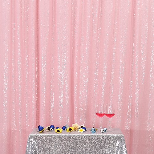 PartyDelight Sequin Backdrop Wedding Curtain Special Events, Party, Pink, 5FTx6FT PartyDelight Sequin Backdrop Wedding Curtain Special Events, Party, Pink, 5FTx6FT