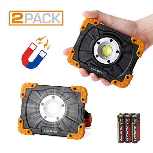 EverBrite Magnet LED Work Light, Portable Mini LED Flood Light with Stand, Adjustable