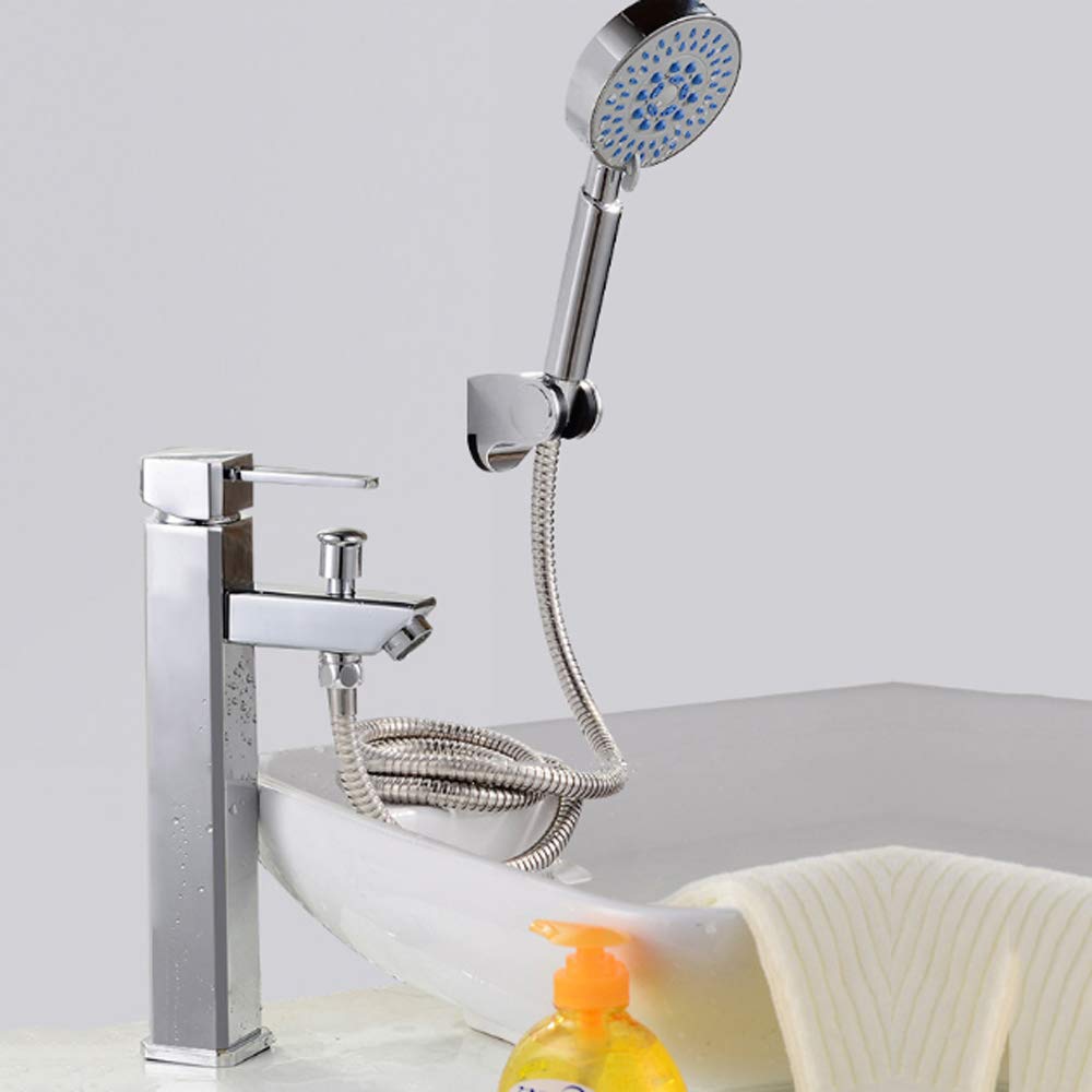 Salle de bains multifonctionnelle Robinet Lavabo Chaud Et Froid En Laiton Mitigeur Monotrou Baignoire Mitigeur Robinet Avec Douche À Main Baignoire Robinet