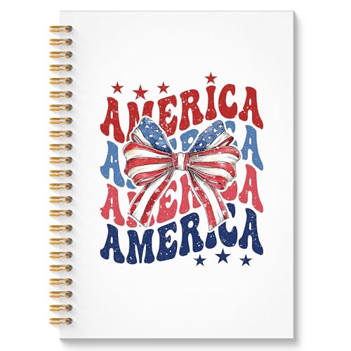 Journal du drapeau américain coquette - Carnet 14x21 cm pour vos souvenirs d'été