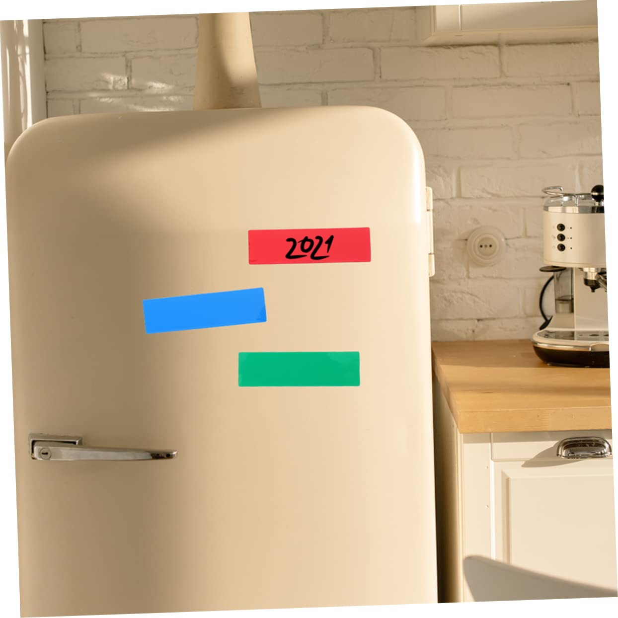 Tofficu 60 Pezzi Etichette Magnetiche Cancellabili a Secco Scrivibili Su Magneti Per Ufficio Cucina Scuola Colori Vivaci