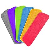 HOMTOYOU Spray Mop Pads Replacement 15.3*5.1 Inch, Compatible with Swiffer Power Mop, Microfiber Reu