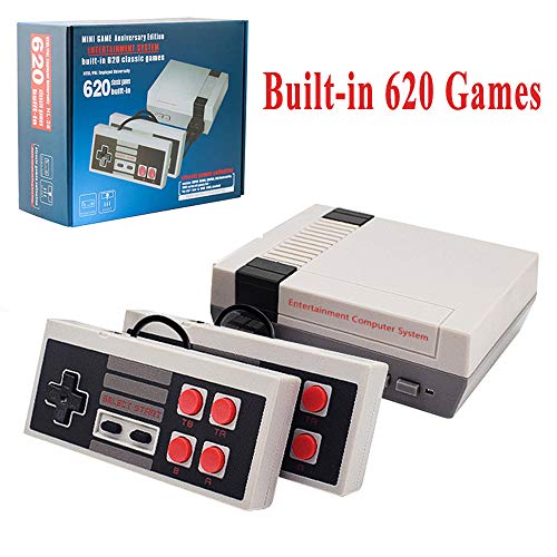 LIFTREN Plug & Play Classic Game Console, Classic Game Console Built-in 620 Game Video Game Console, Retro Game Console for Family TV Video