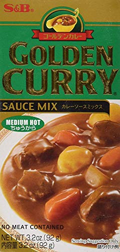 S&B Golden Curry Sauce Mix - Medium Hot (Green) 92g