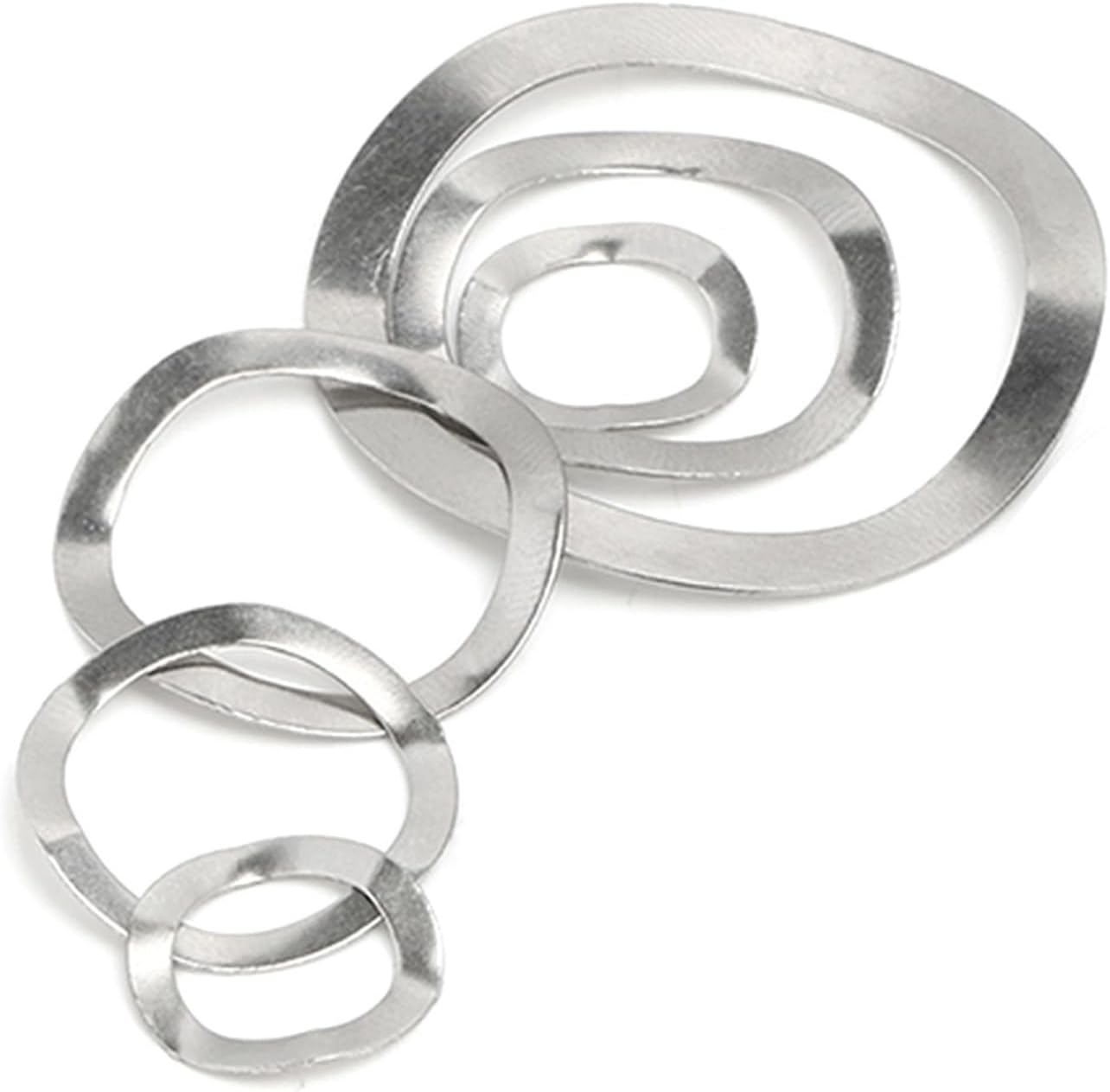 304 Stainless Steel Wave Washer Wave Crest Type Gasket Spring Washer TREXCFGH(M41 x51 x0.5,30pcs)