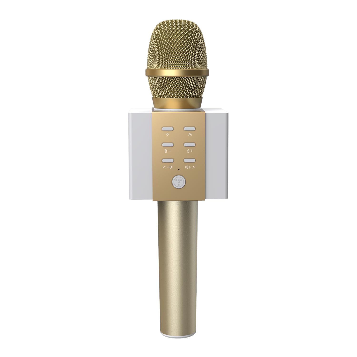 TOSING 008 microphone sans fil Bluetooth karaoké, plus fort volume 10W puissance, plus de basse, 3-en-1 portable poche double haut-parleur micro machine pour Android/PC (noir