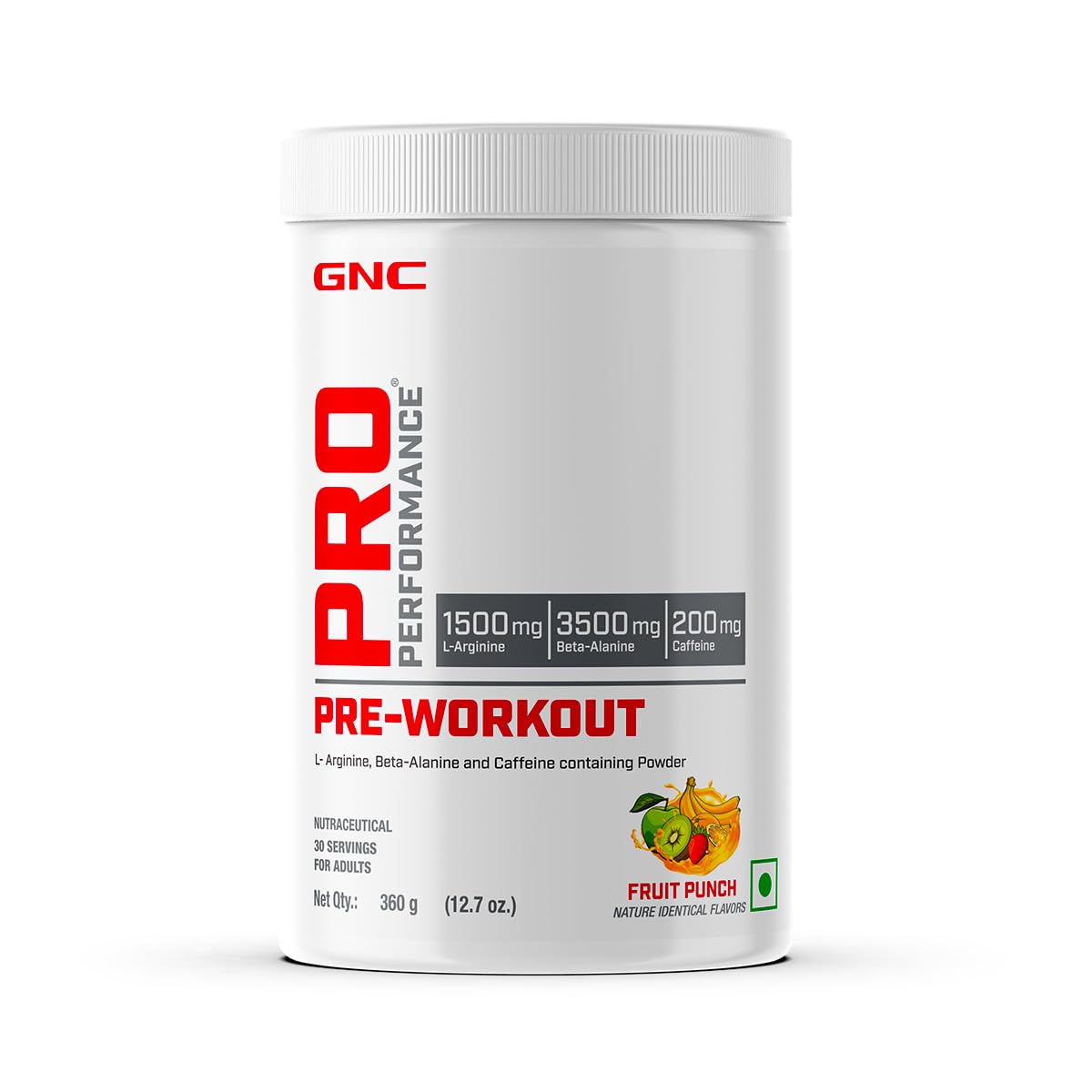 GNC Pro Performance Pre-Workout | 360 gm | 30 Servings | Boosts Energy & Endurance | Improves Focus | Revs Up Recovery | 1.5g L-Arginine | 3.5g Beta-Alanine | 0.2g Caffeine | Fruit Punch-image-6