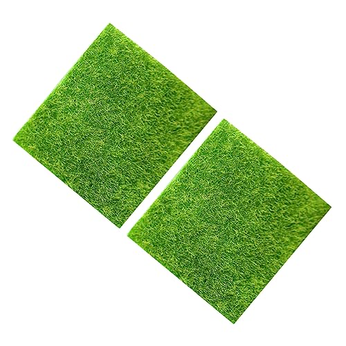 CIMAXIC 2Pcs Césped Artificial Miniatura De Musgo para Jardín En Micro Paisajismo Decoración De Jardín y Manualidades Accesorios para Casas De Muñecas y Terrarios