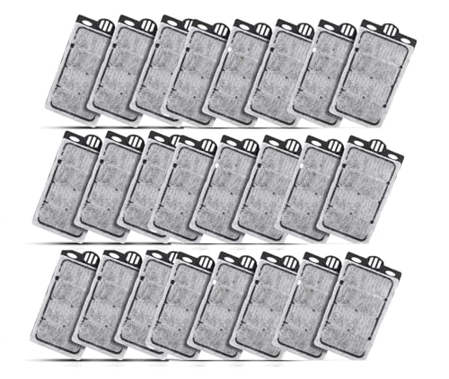 Image of Aquarium Waterfall Reptiles Turtle Internal Filter Low Level Water Clean Pump Filtration for Small Fish Tank 1 to 15 Gallon Amphibian Cichlids Frog Crab (24pcs Filter cartridges)