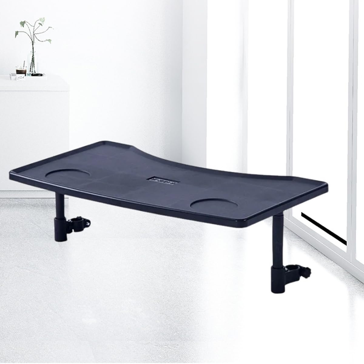 Rollstuhl Tablett Tisch mit Getränkehalter Abnehmbarer ABS-Kunststoff-Rollstuhl-Schoßtablett Abnehmbares Portable Universal Tray Schreibtisch für ältere Leseruhe (1 STK)
