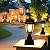 Dusk to Dawn Outdoor Post Light Hardwired 120V, Waterproof Aluminum Pole Light Fixture with Pier Mount Base, Exterior Lamp Post Lantern Head with Clear Glass for Garden Yard Patio Pathway (6 Inch)
