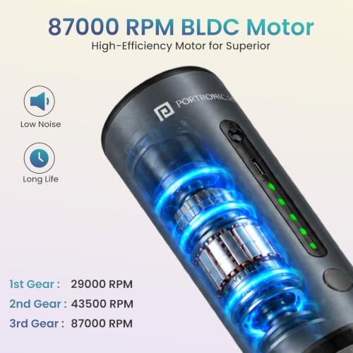 Image of Portronics MopCop X, 2-in-1 Cordless Handheld Vacuum Cleaner & Air Blower, 19000Pa Powerful Suction, 87000 RPM BLDC Motor, 3 * 2000 mAh Batteries, Type-C Rechargeable, 3 Speed Modes, Car & Home use