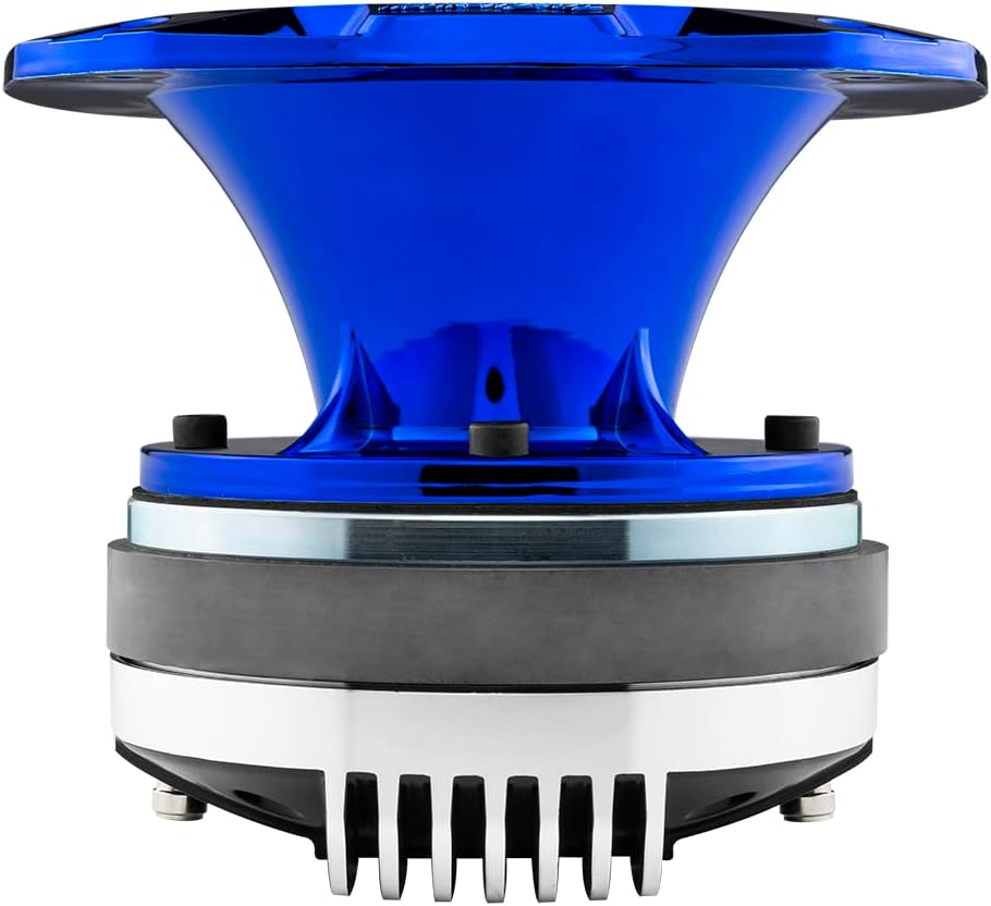 DS18 PRO-HP52/CBL 2" Exit Horn Waveguide Plastic Horn - 2.6" Depth Shorter Style - Fits most bolt on Compression Drivers - UV Resistant Chrome Finish - Blue Chrome Color (Single)