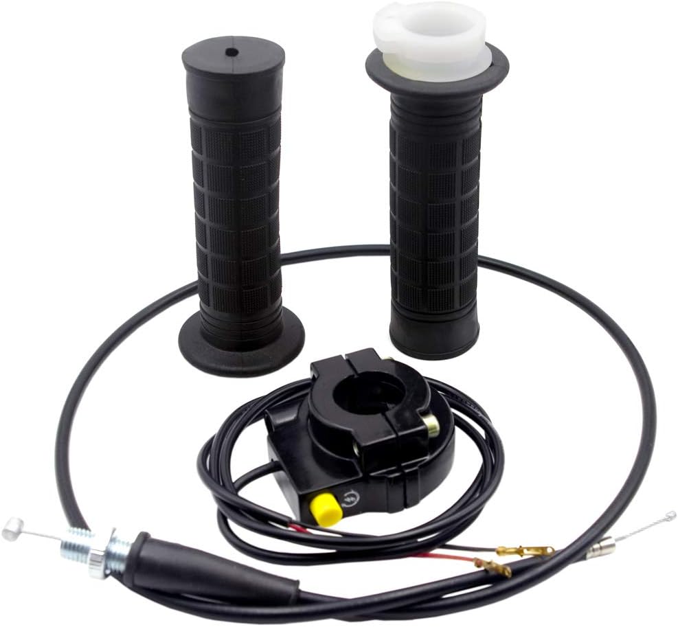 35"Twist Throttle Handle Grip and Ignition Kill Assembly for 49cc Pocket Bike Mini Bike Fit for 7/8" 22mm Handbar