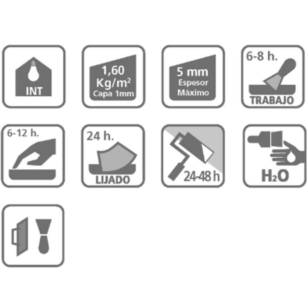 Masilla Plasmont Multiuso en Polvo de uso universal para Interior (15kg)