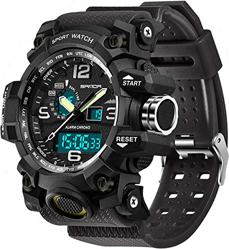 Mens Tactical Digital Sports Watch, Tactics Military Dual Time Army Wristwatch£¬LED Back Light
