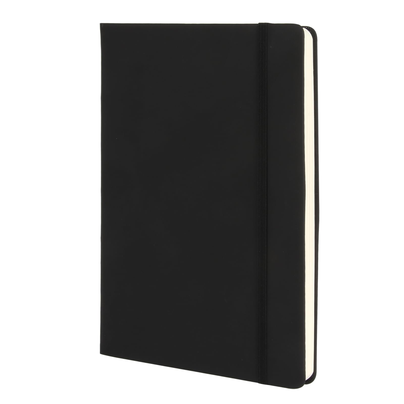 LONLEA Classic Ruled Notebook, A5 Lined Journal with Hardback Cover, 100gsm Paper, Perfect for Office, 192 Pages Home, School, Business, Writing and Note Taking (Classic, Black)
