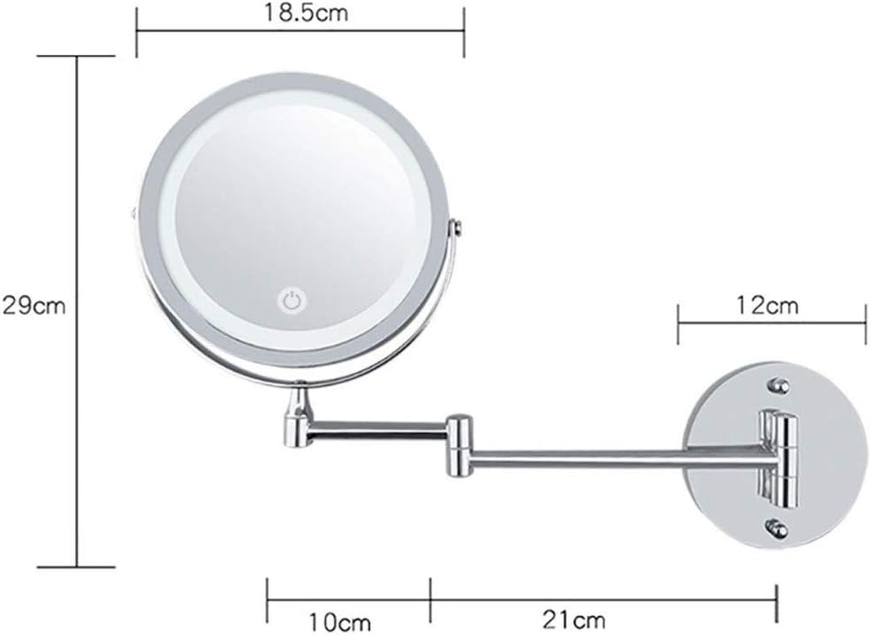 拡大メイクアップミラー、バニティミラー拡張可能な360&deg;スイベル5X倍率、クローズアップメイクアップに最も素晴らしい