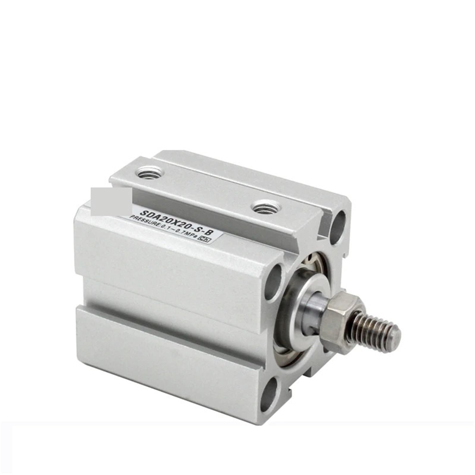 COSZWQDP Air pneumatic cylinder SDA80-B double acting compact Bore 80mm stroke 5-100mm male thread SDA80x40-B-S(SDA80X55-B,Nill)