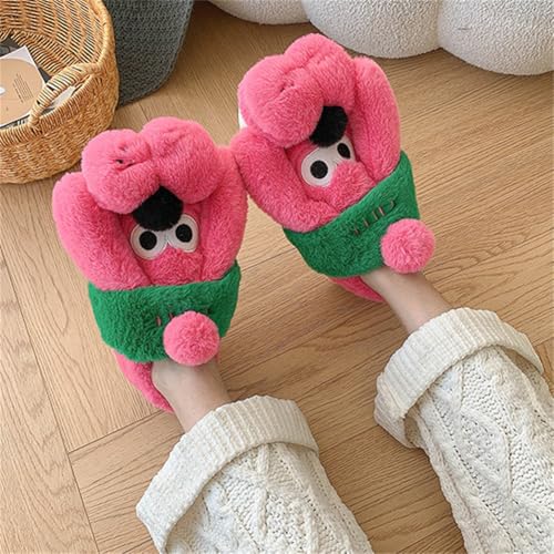 Epsion Women's Cute Funny Cartoon Slippers Comfortable Furry Home Shoes Soft Plush Slipper3