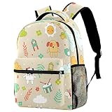 Sac À Dos Décontracté Impression D'Images De Dessins Animés Laptop Backpack Pliable Sacs D'École Grande Capacité Cartable Scolaire pour Anniversaire Voyage Scolaire