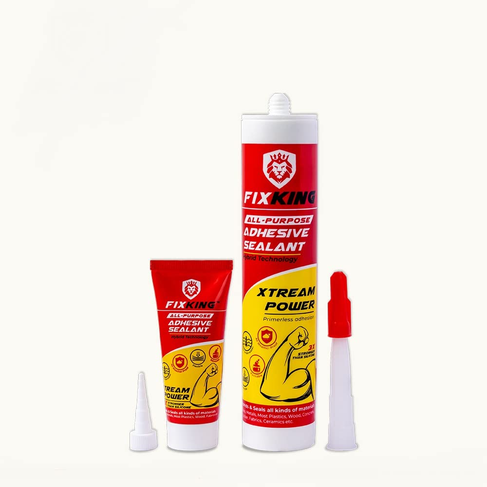 Fix King All Purpose Adhesive Sealant For All Types Of Bonding And Sealing Application. More Than 3 Times Stronger Than Silicone, Works On All Kinds Of Surfaces. 100% Waterproof. (430 Gm) (B0C23V1QG1) Amazon Price History, Amazon Price Tracker