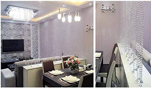 Vovov 20Ft Clear Crystal Garland Chandelier Octagon Beads Chain Beaded Trim #TOP5