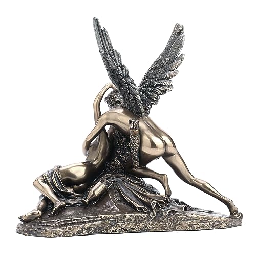 Estatua clásica mitología Cupido y Psique bronce miniatura 4