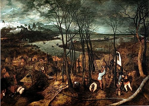 Affiche toile Jour nuageux Pieter Brueghel reproduction d'art raffinée grand format 60x90