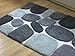 Chardin Home - 100% Pure Cotton Pebbles Bath Rug, Large, 27’’ W x 45’’ L, Grays – Easy Care Machine Wash