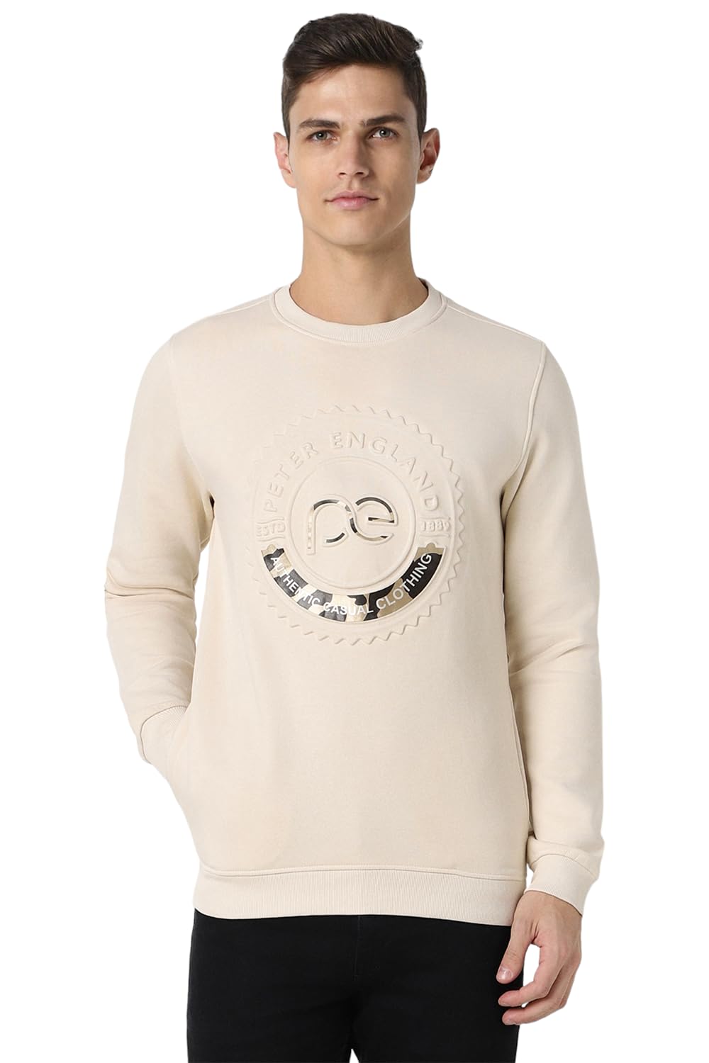 Peter England Men Cotton Crew Neck Sweatshirt-image-32