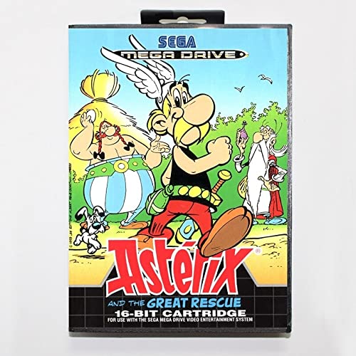 Royal Classic Karta do gier Sega MD - Asterix The Great Rescue z pudełkiem na konsolę do gier wideo Sega MegaDrive 16-bitową kartę MD
