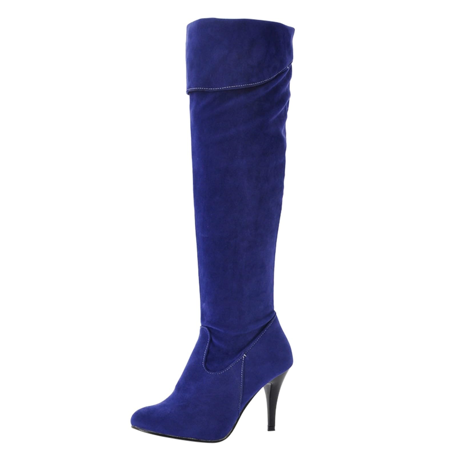 Generisch Overknees Stiefel Damen Sexy High Heels Stiefel Spitz Hohe Thigh High Boots, Oberschenkelhohe Stiefel mit Seitlichem Reißverschluss Hohe Schuhe Modische Party und Club Langschaftstiefel