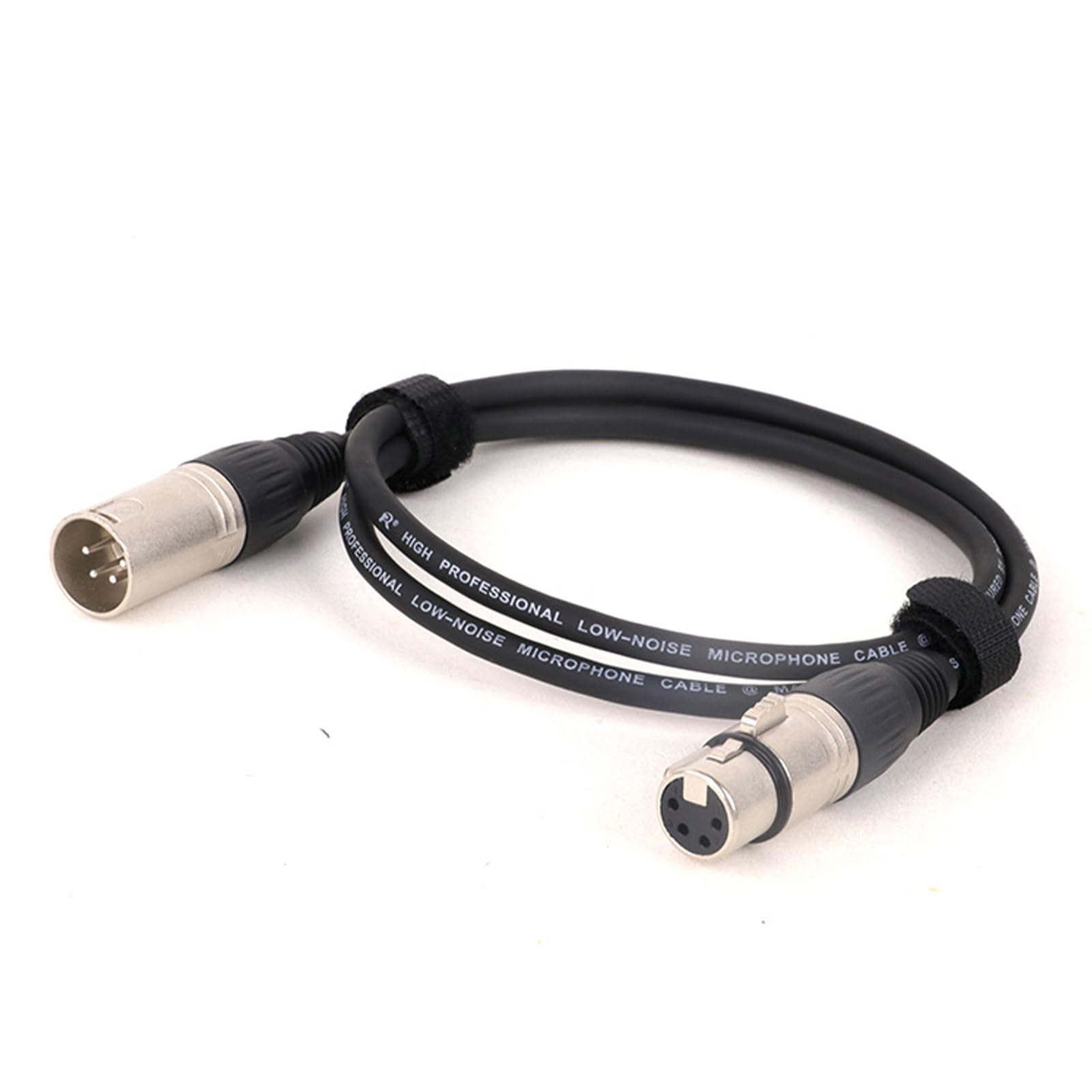 Cable de extensión balanceado XLR Macho de 4 Pines a XLR Hembra de 4 Pines, Conectores de Colores, Cable de extensión de Audio for Auriculares, 0,29 m a 15 m(SL-BK,5m)