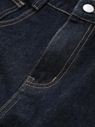 Image of GRECIILOOKS Denim Jeans for Women High Rise Waist | Relaxed Baggy Jeans for Woman Bootcut Wide Leg | Casual Loose Fit Denim Jean with Secure Zip & Button Closure | Stylish Everyday Wear Pant