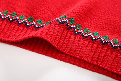JGJSTAR Suéter de tricô de gola redonda para bebês meninos e meninas, Natal de cervo, quente, algodã