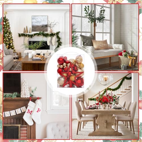 Boules de Noël pour sapin décoration de salon chaleureuse et sereine - 5