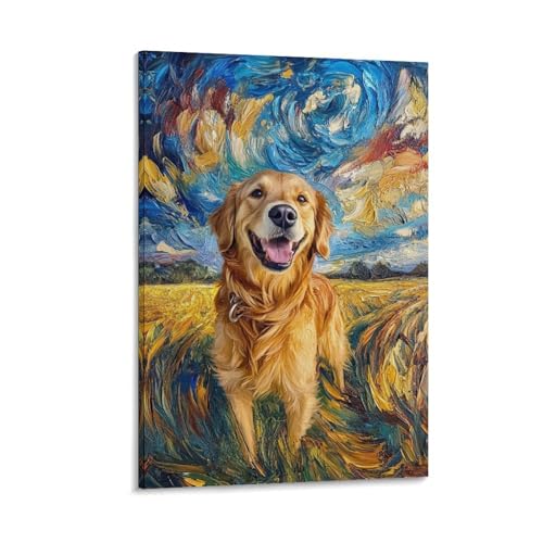 Impression sur toile Golden Retriever KAYZTGSDA 50x75 cm