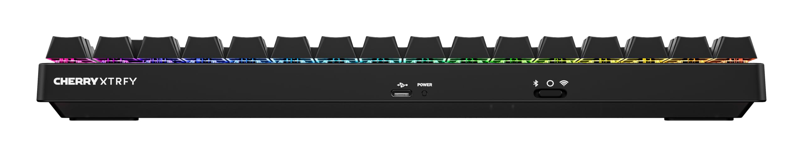 Cherry XTRFY K33 Compact Wireless, bezprzewodowa klawiatura mem-chanical, format 75%, klawiatura wielofunkcyjna, oświetlenie RGB, IP54 ochrona przed kurzem i wodą rozbryzgową, układ DE (QWERTZ
