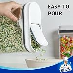 MR.SIGA 2 Pack Airtight Cereal Dispenser Set, Cereal Containers Storage Dispenser, BPA Free, 1.6 L / 1.69 qt, Large, White