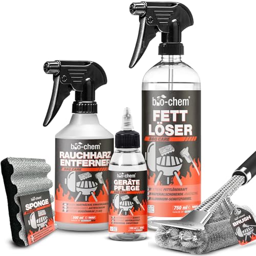 bio-chem Grill- und Backofen Reinigungsset 5-teilig - Kraftvolle...