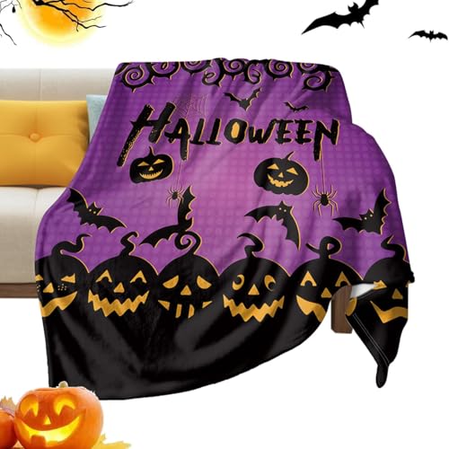 Manta espeluznante | Manta de franela - Manta cálida de felpa para sofá de salón, lectura, noches de televisión, fiestas de Halloween al aire libre