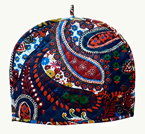 Image of Large Tea Cozy for Teapot Insulated - Black - Thermal 100% Cotton Extra Thick Wadding - Designed in England - Tea Cozies Covers Fit 1 to 6 Cup Neutral Kitchen Textiles Range (Black)