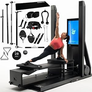OxeFit XS1 Peak Smart Home Gym – All-in-One Strength, Cardio & Pilates Machine with Adaptive Workouts, AI Training, Performance Tracking & Trainer-Led Classes Black